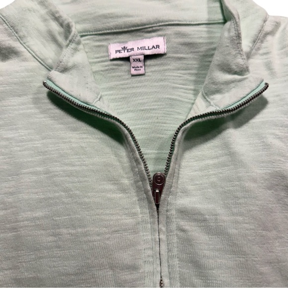 Ⓜ️ Mint Green XXL Peter Millar 1/2 Zip ⛳️🏌🏻♂️- 100% of The softest cotton! - Picture 3 of 7